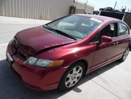 2006 HONDA CIVIC LX BURGUNDY 4DR 1.8L VTEC AT A17588